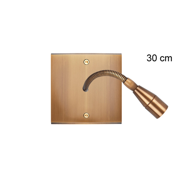Façade confidence laiton vieux bronze simple liseuse fine 30 - Modelec - 613417
