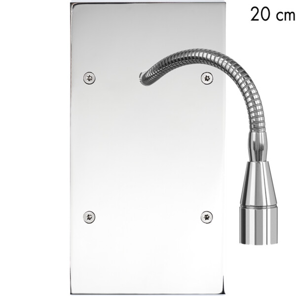 Façade confidence laiton chrome double verticale liseuse fine 20 - Modelec - 631415