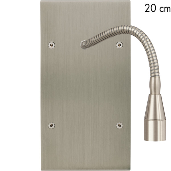 Façade confidence laiton nickel satiné double verticale liseuse fine 20 - Modelec - 631418