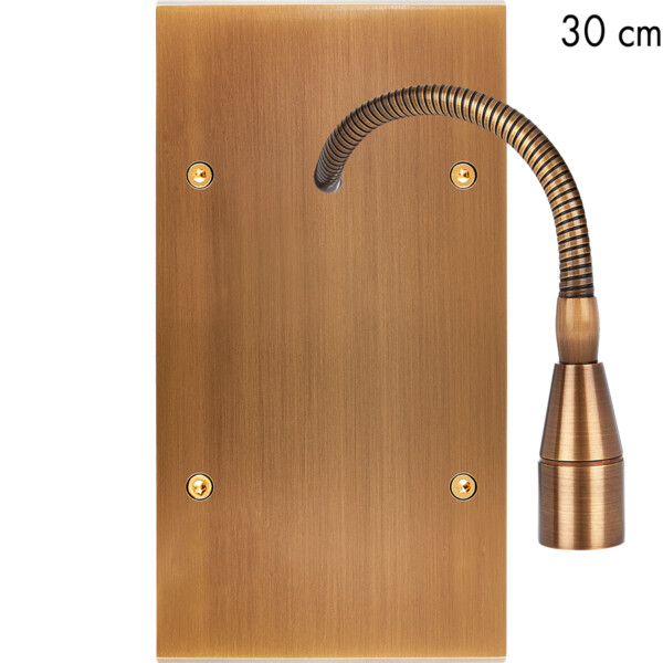Façade confidence laiton vieux bronze double verticale liseuse fine 30 - Modelec - 641417