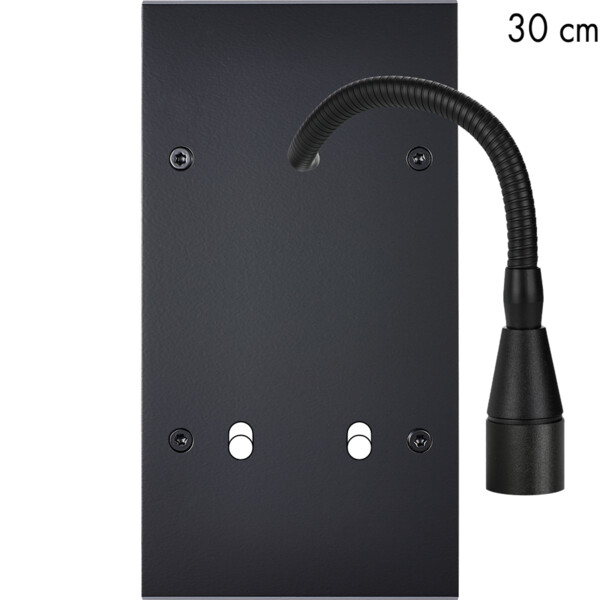 Façade confidence laiton noir mat double verticale liseuse fine 30 + 2 basculeurs - Modelec - 644408