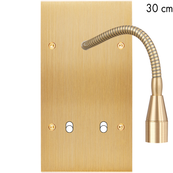 Façade confidence laiton brossé double verticale liseuse fine 30 + 2 basculeurs - Modelec - 644410