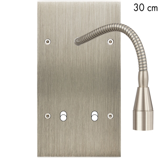 Façade confidence laiton acier brossé double verticale liseuse tube 30 + b2 - Modelec - 644412
