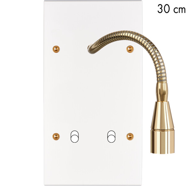 Façade confidence laiton blanc email double verticale liseuse fine 30 + 2 basculeurs - Modelec - 644424