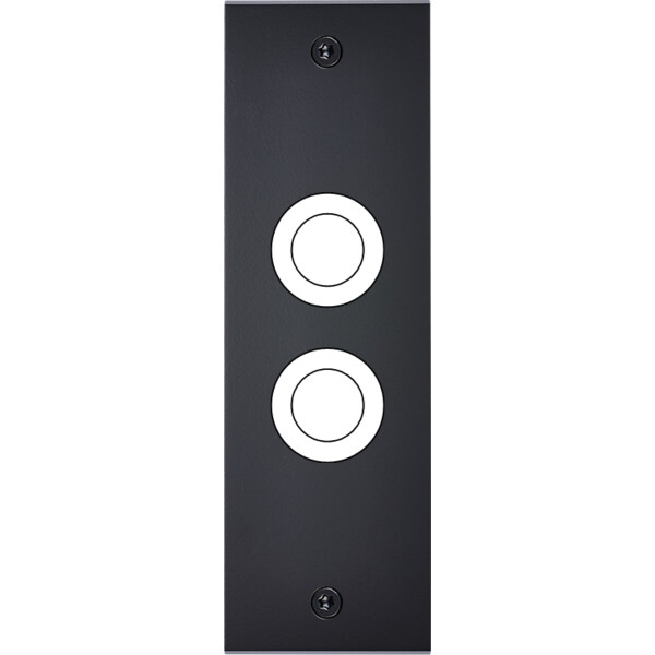 Façade Confidence Laiton  Noir étroite longue 2 gros PUSH à vis (129-408) - Modelec - 129408