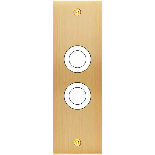 Façade Confidence Laiton étroite longue 2 gros PUSH à vis (129-410) - Modelec - 129410