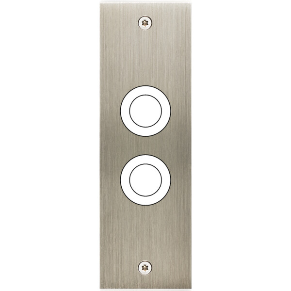Façade Confidence Laiton  Acier étroite longue 2 gros PUSH à vis (129-412) - Modelec - 129412