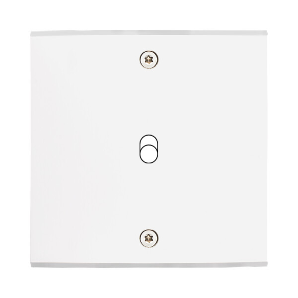 Façade Confidence Laiton  Blanc simple 1 basculeur à vis (131-413) - Modelec - 131413
