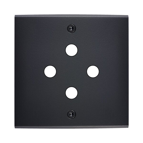 Façade Confidence Laiton  Noir simple 4 PUSH à vis (144-408) - Modelec - 144408