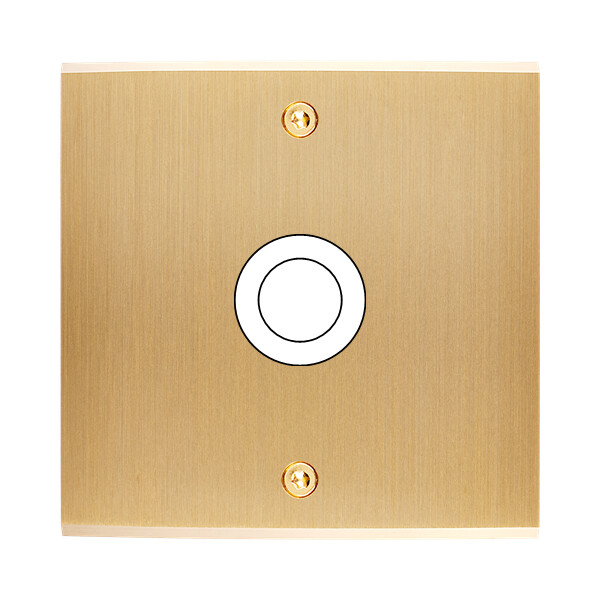 Façade Confidence Laiton simple 1 gros PUSH à vis (145-410) - Modelec - 145410