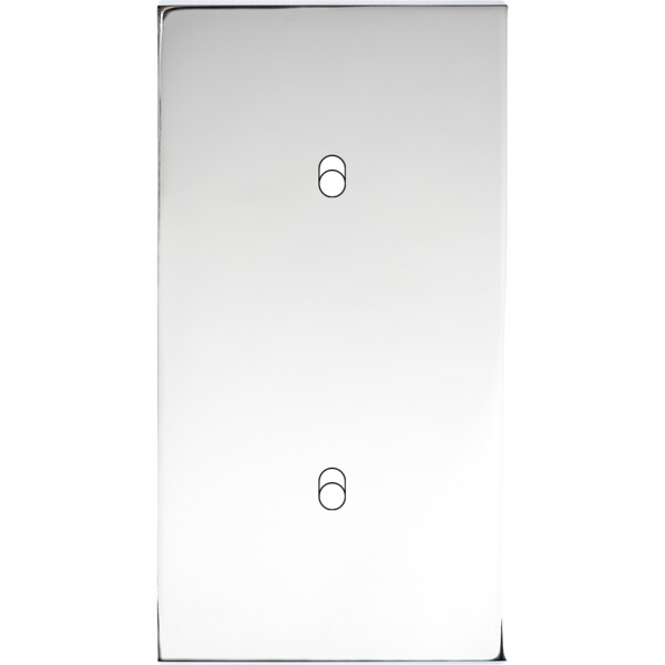 Façade Confidence Laiton  Chrome double verticale 2 basculeurs sans vis (152-415M) - Modelec - 152415M