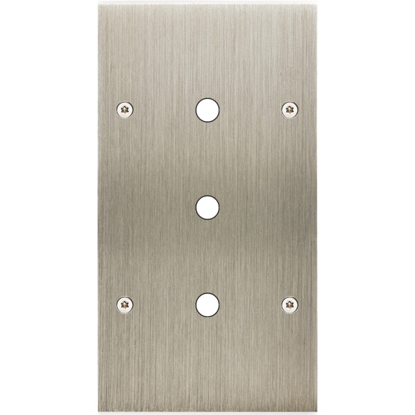 Façade Confidence Laiton  Acier double verticale 3 PUSH à vis (163-412) - Modelec - 163412