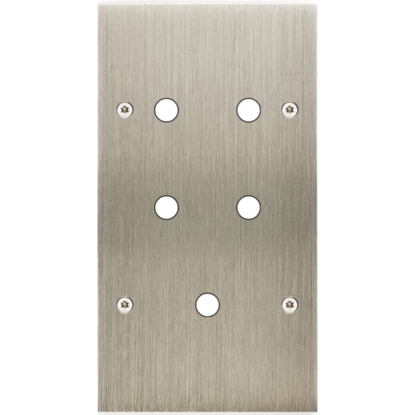 Façade Confidence Laiton  Acier double verticale 5 PUSH à vis (165-412) - Modelec - 165412