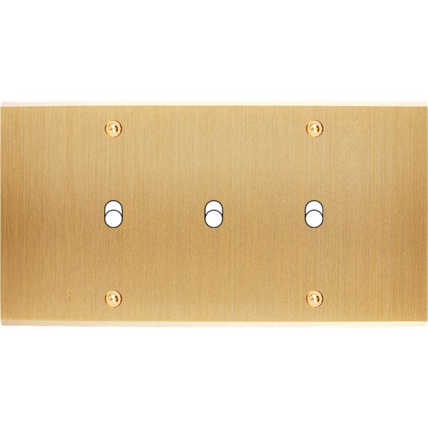 Façade Confidence Laiton double horizontale 3 basculeurs à vis (173-410) - Modelec - 173410
