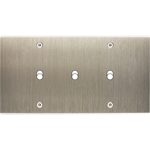 Façade Confidence Laiton  Acier double horizontale 3 basculeurs à vis (173-412) - Modelec - 173412