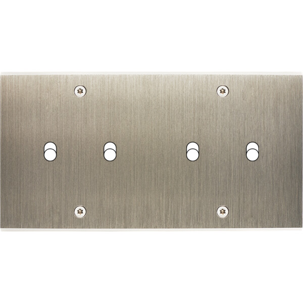 Façade Confidence Laiton  Acier double horizontale 4 basculeurs à vis (174-412) - Modelec - 174412