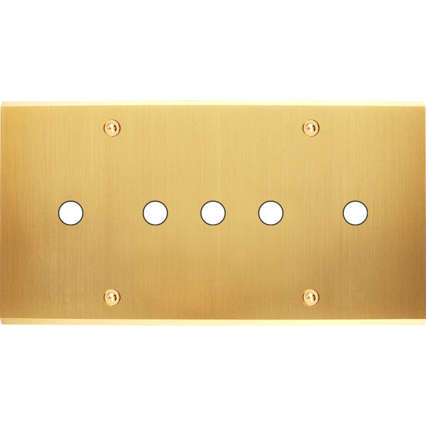Façade Confidence Laiton Satiné double horizontale 5 PUSH à vis (185-419) - Modelec - 185419