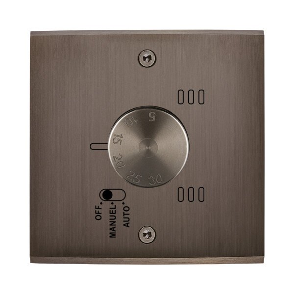 Façade laiton canon simple thermostat a vis (187-414) - Modelec - 187414