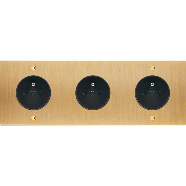 Façade Confidence Laiton triple horizontale PC PC PC à vis (310-410) - Modelec - 310410