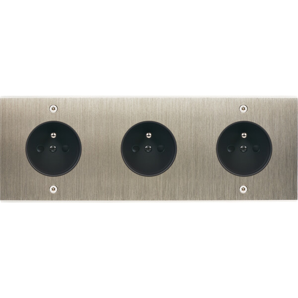 Façade Confidence Laiton  Acier triple horizontale PC PC PC à vis (310-412) - Modelec - 310412
