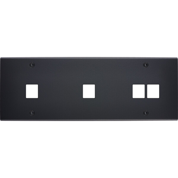 Façade Confidence Laiton  Noir triple horizontale 1 MEDIA 1 MEDIA 2 MEDIA à vis (321-408) - Modelec - 321408