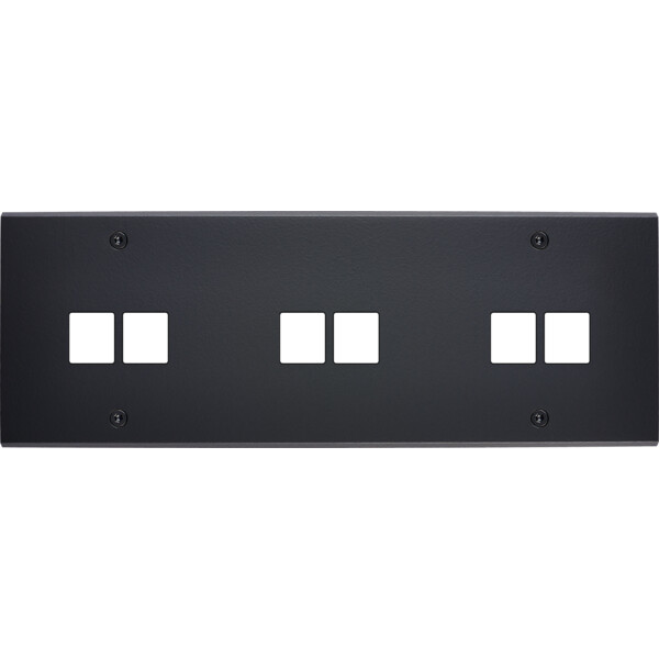 Façade Confidence Laiton  Noir triple horizontale 2 MEDIA 2 MEDIA 2 MEDIA à vis (323-408) - Modelec - 323408
