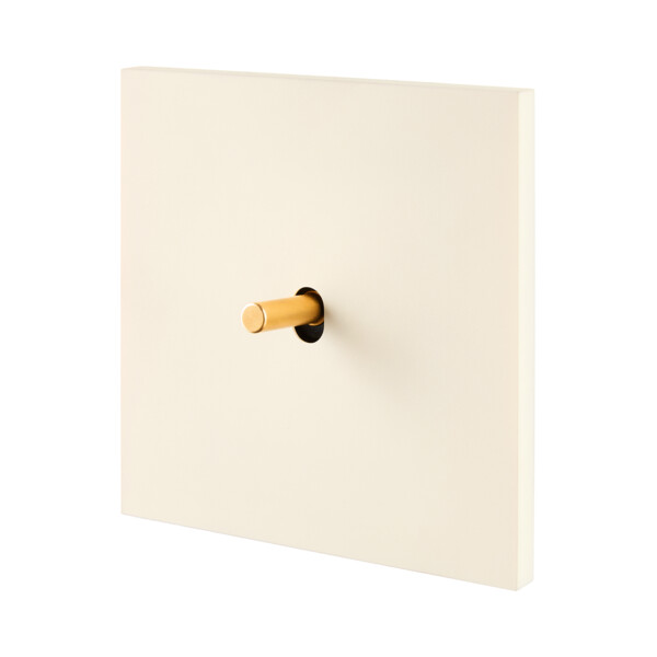 Façade Désir Ivoire Mat Simple 1 trou oblong; Façade à clip. - Modelec - 131821