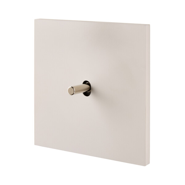 Façade Désir Gris Perle Mat Simple 1 trou oblong; Façade à clip. - Modelec - 131823