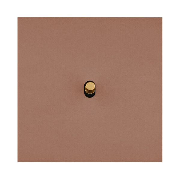 Façade Désir Moka Mat Simple 1 trou oblong; Façade à clip. - Modelec - 131825