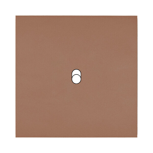 Façade Désir Moka Mat Simple 1 trou oblong; Façade à clip. - Modelec - 131825