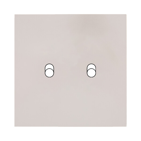 Façade Désir Gris Perle Mat Simple 2 trous oblong; Façade à clip. - Modelec - 132823