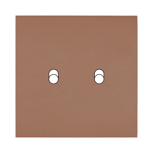 Façade Désir Moka Mat Simple 2 trous oblong; Façade à clip. - Modelec - 132825