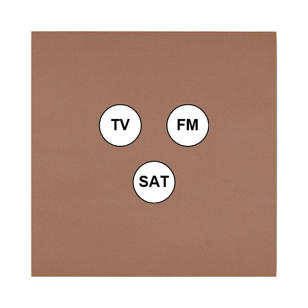 Façade Désir Moka Mat Simple Tv-Fm-Sat; Façade à clip. - Modelec - 196825
