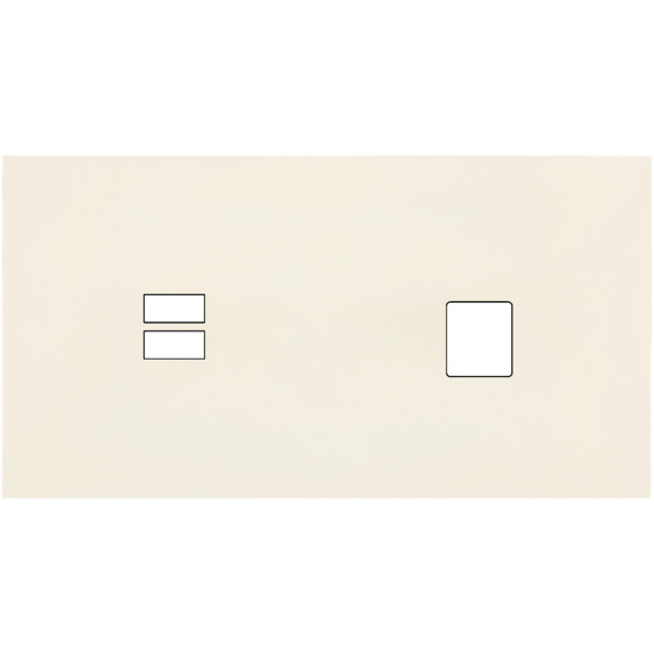 Façade Désir Ivoire Mat Double Horizontale U1 M1 - Modelec - 256821