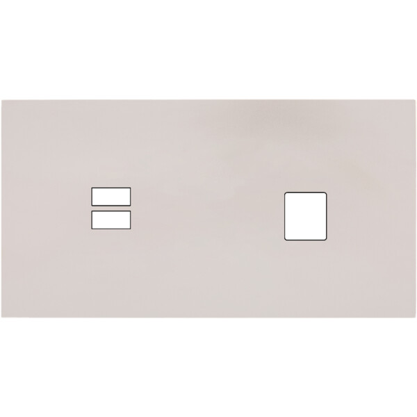 Façade Désir Gris Perle Mat Double Horizontale U1 M1 - Modelec - 256823