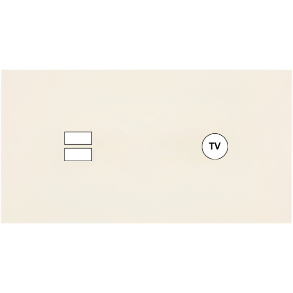 Façade Désir Ivoire Mat Double Horizontale U1 C1 - Modelec - 257821