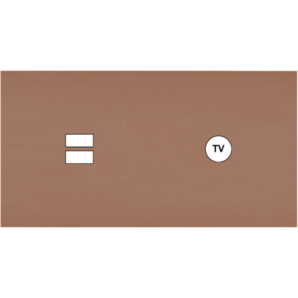 Façade Désir Moka Mat Double Horizontale U1 C1 - Modelec - 257825