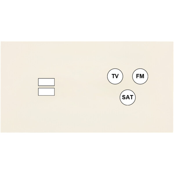 Façade Désir Ivoire Mat Double Horizontale U1 C3 - Modelec - 258821