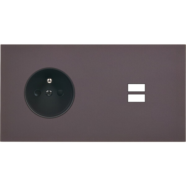 Façade Désir Anthracite Mat Double Horizontale PC U1 - Modelec - 259819