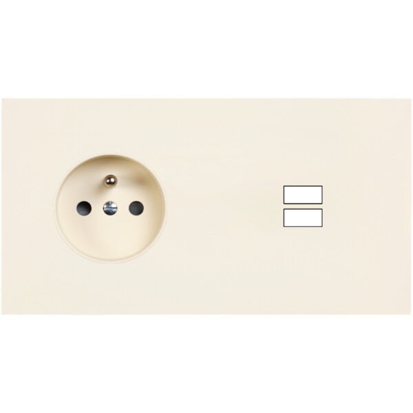 Façade Désir Ivoire Mat Double Horizontale PC U1 - Modelec - 259821