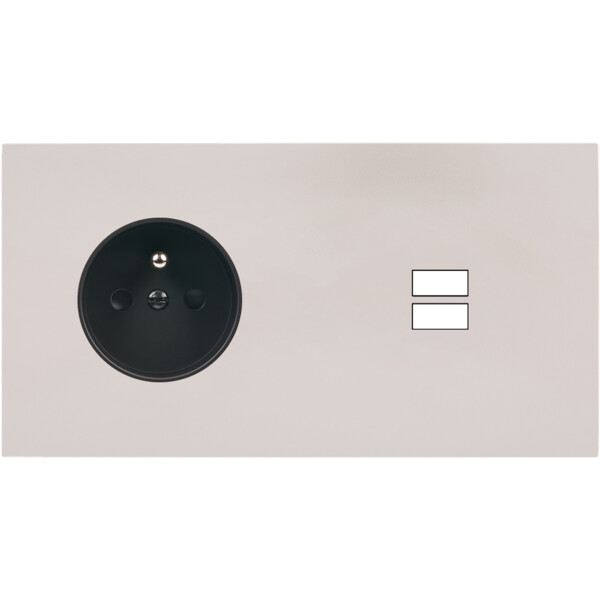 Façade Désir Gris Perle Mat Double Horizontale PC U1 - Modelec - 259823