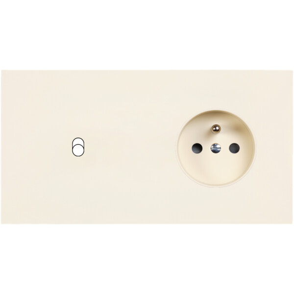 Façade Désir Ivoire Mat Double Horizontale B1 Pc - Modelec - 261821