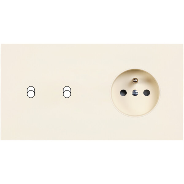Façade Désir Ivoire Mat Double Horizontale B2 Pc - Modelec - 262821