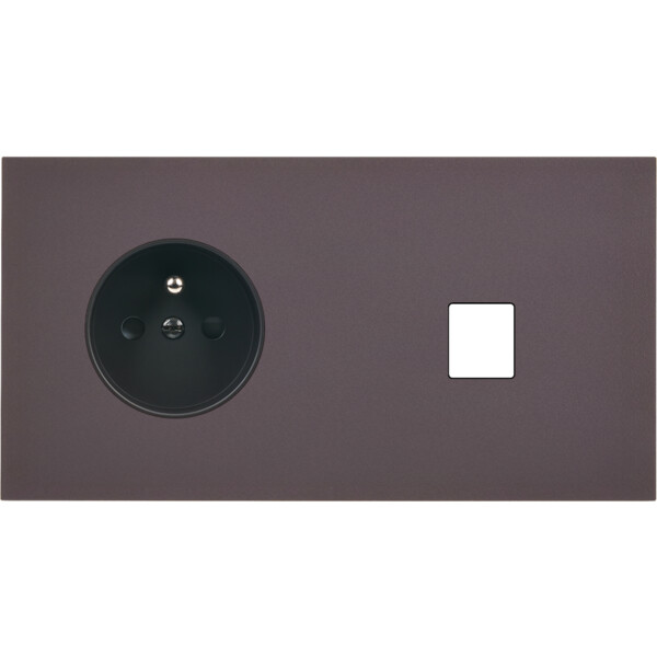 Façade Désir Anthracite Mat Double Horizontale PC 1 Media - Modelec - 263819