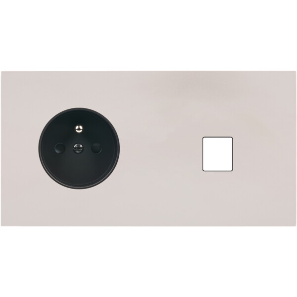 Façade Désir Gris Perle Mat Double Horizontale PC 1 Media - Modelec - 263823