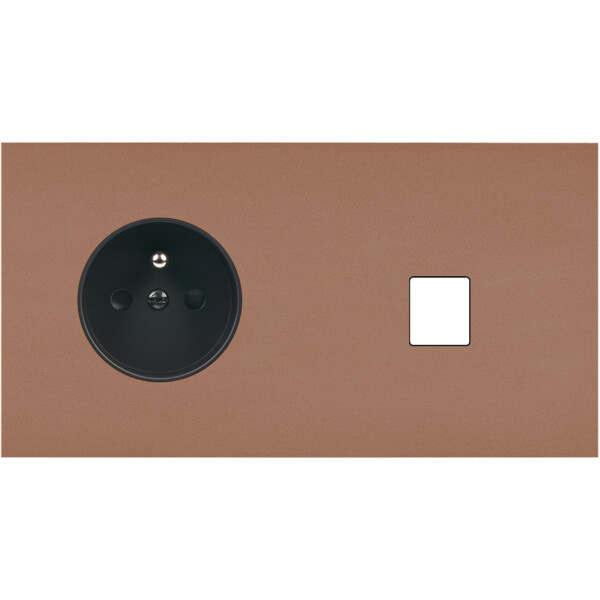 Façade Désir Moka Mat Double Horizontale PC 1 Media - Modelec - 263825