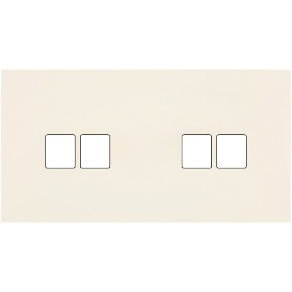 Façade Désir Ivoire Mat Double Horizontale 2 Medias 2 Medias - Modelec - 268821