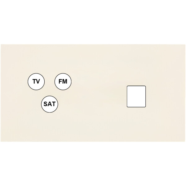 Façade Désir Ivoire Mat Double Horizontale C3 M1 - Modelec - 274821