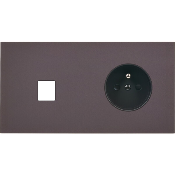 Façade Désir Anthracite Mat Double Horizontale M1 PC - Modelec - 276819