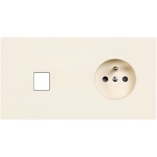 Façade Désir Ivoire Mat Double Horizontale M1 PC - Modelec - 276821